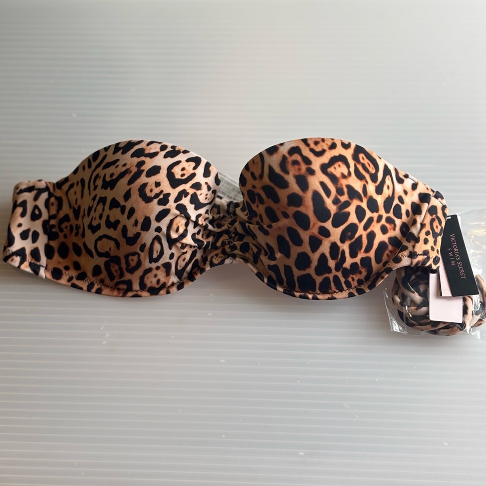 Victoria’s Secret Swim Bandeau Cheetah Bikini Top